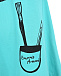 Бирюзовое платье дизайнерским принтом Emporio Armani | Фото 4