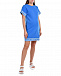 Синее трикотажное платье с белым логотипом 5 Preview | Фото 6