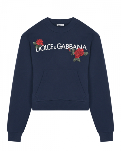 Толстовка-худи с вышивкой &quot;розы&quot; Dolce&Gabbana | Фото 1