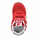 Красные кроссовки на липучке с серым логотипом NEW BALANCE | Фото 4