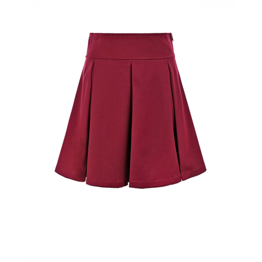 Бордовая юбка со складками Aletta | Фото 1