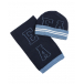 Синий комплект: шарф и шапка, 150х21 см Emporio Armani | Фото 1