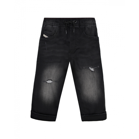 Темно-серые джинсы с разрезами Diesel | Фото 1