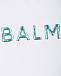Белая футболка с синим лого Balmain | Фото 3