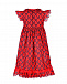Красное платье с принтом &quot;GG&quot; GUCCI | Фото 2