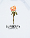 Белый песочник с принтом &quot;роза&quot; Burberry | Фото 3
