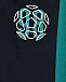 Брюки спортивные с принтом мяча и логотипом, темно-синие Bikkembergs | Фото 3