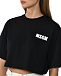 Укороченная футболка с лого, черная MSGM | Фото 8