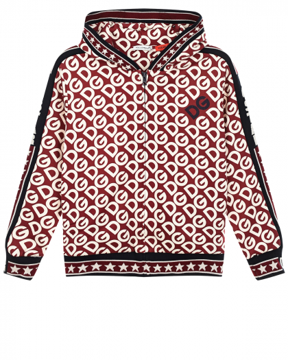 Красная спортивная куртка с капюшоном Dolce&Gabbana | Фото 1