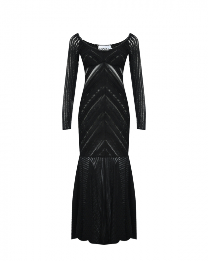 Платье из фактурной ткани, черное Charo Ruiz | Фото 1