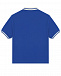 Синяя футболка-поло с белым воротником в полоску Emporio Armani | Фото 2