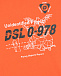 Оранжевая футболка с принтом &quot;DSL 0-978&quot; Diesel | Фото 3