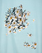 Шелковое платье с цветочным принтом цвета Тиффани  | Фото 6
