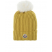 Желтая шерстяная шапка с помпоном Moncler | Фото 1