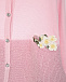 Кофта на пуговицах с цветочными аппликациями Monnalisa | Фото 4