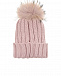Розовая шапка с меховым помпоном Catya | Фото 2