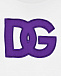 Белая футболка с фиолетовым логотипом Dolce&Gabbana | Фото 4