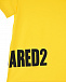 Желтая футболка с черным логотипом Dsquared2 | Фото 2