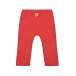 Красные спортивные брюки с бантиком Sanetta Kidswear | Фото 1