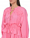Розовое приталенное платье с рюшами MSGM | Фото 8