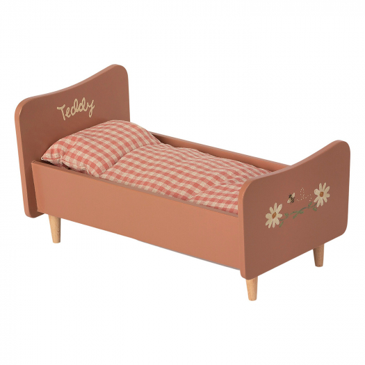 Деревянная кровать для мамы Мишки Тедди, розовая Maileg | Фото 1