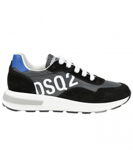 Черные кроссовки с белым лого Dsquared2 Черный, арт. 73662 VAR.1 | Фото 2