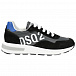 Черные кроссовки с белым лого Dsquared2 | Фото 2