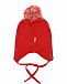 Красная шапка со стразами и помпоном Il Trenino | Фото 2