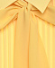 Блуза из крепа с простроченной кокеткой и бантом, желтая Prairie | Фото 4