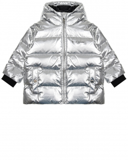 Серебристая стеганая куртка Givenchy , арт. H06049 29 | Фото 1