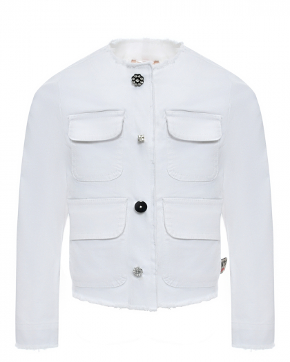 Пиджак с накладными карманами, белый No. 21 | Фото 1
