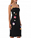 Черное платье с цветочными аппликациями Vivetta | Фото 7