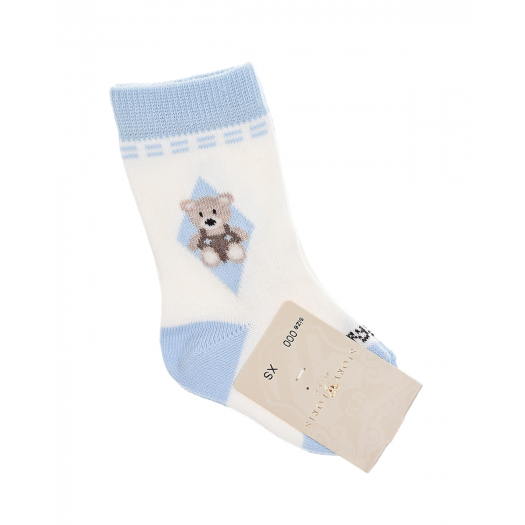 Голубые носки с принтом &quot;Мишка&quot; Story Loris | Фото 1