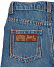 Голубые джинсы с нашивкой на заднем кармане GUCCI | Фото 4