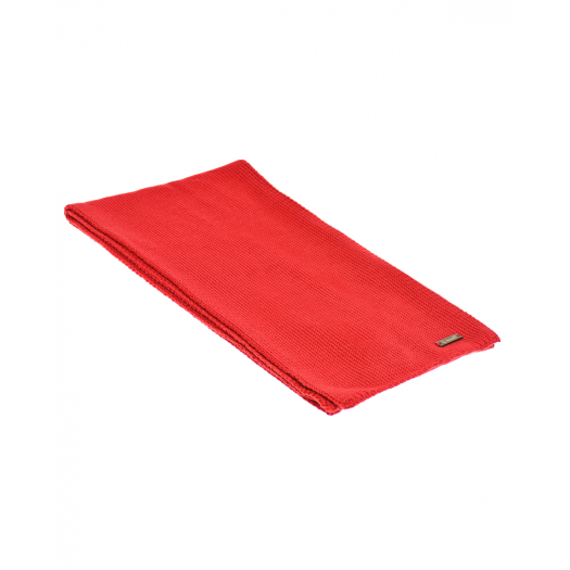 Красный шарф из шерсти 140х19 см Il Trenino | Фото 1
