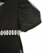 Черное платье с декорированным поясом  | Фото 4
