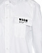Белая рубашка с накладными карманами MSGM | Фото 6