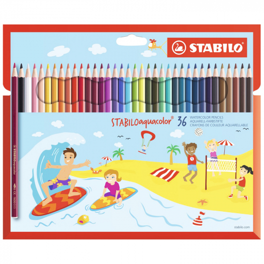Набор цветных карандашей AQUACOLOR, 36 цветов Stabilo | Фото 1