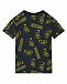 Черная футболка с принтом &quot;желтые медвежата&quot; Moschino | Фото 2