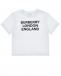 Белая футболка с черным логотипом Burberry | Фото 1