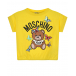 Желтая футболка с принтом &quot;Медвежонок&quot; Moschino | Фото 1