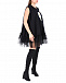 Черное платье мини с аппликацией superwoman  | Фото 4