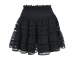 Черная юбка-мини с шитьем Charo Ruiz | Фото 1