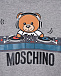 Серый свитшот с принтом &quot;Teddy Bear&quot; и логотипом Moschino | Фото 3