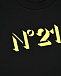Черная футбола с желтым логотипом No. 21 | Фото 4