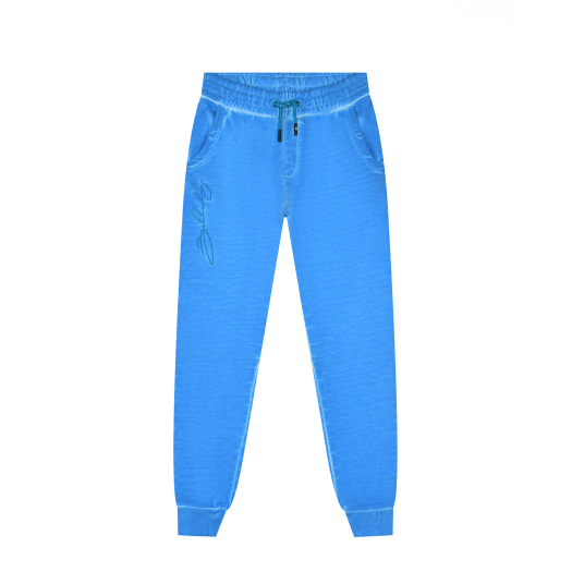 Голубые брюки с винтажным эффектом Bikkembergs | Фото 1
