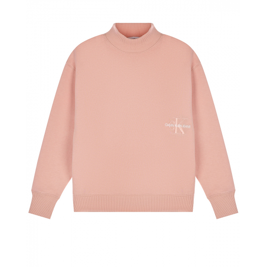 Розовый свитшот с вышитым логотипом Calvin Klein | Фото 1