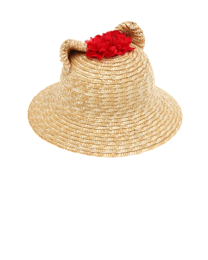 Плетеная шляпа с ушками Monnalisa | Фото 1