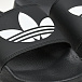 Черные шлепки с белым лого Adidas | Фото 6