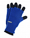 Черно-синие перчатки из шерсти Il Trenino | Фото 2